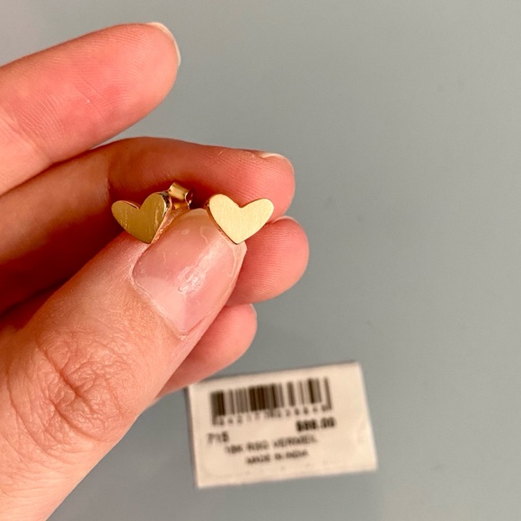 [SOLD] Ari Heart Earrings In 18k Rose Gold Vermeil - Picture 3 of 6